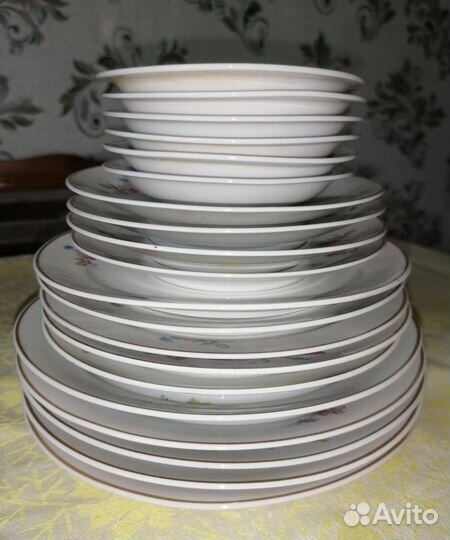 Столовый чайный сервиз винтаж ГДР Kaestner Saxonia