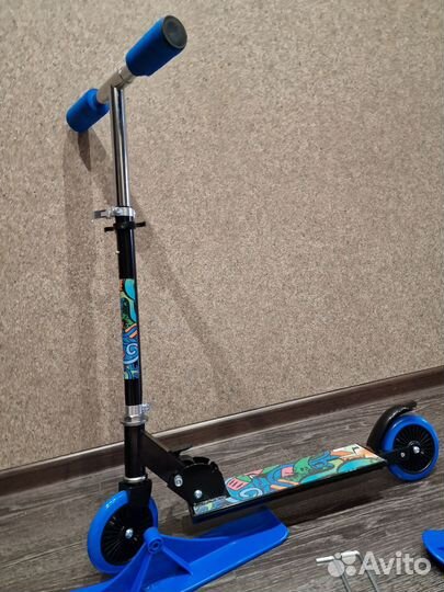 Самокат снегокат, лыжный самокат детский новый