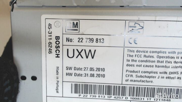 Магнитола Chevrolet Orlando, 2011