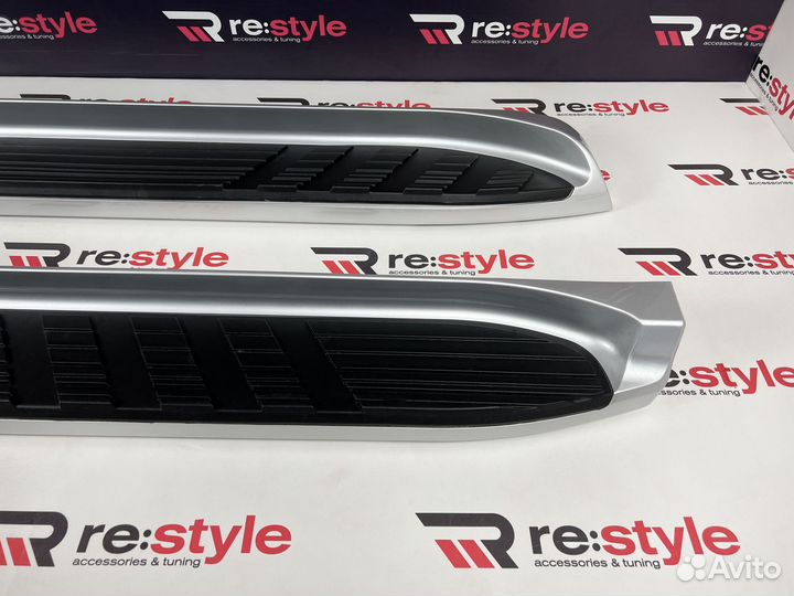 Подножки Land Cruiser Prado 120 Серебро