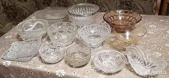 Салатницы хрусталь, стекло