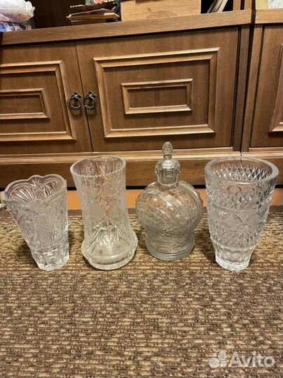 Ваза хрустальная