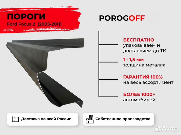 Ремонтные пороги Ford Focus 2 Хэтчбек
