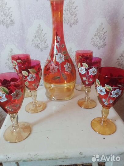 Графин цветное стекло