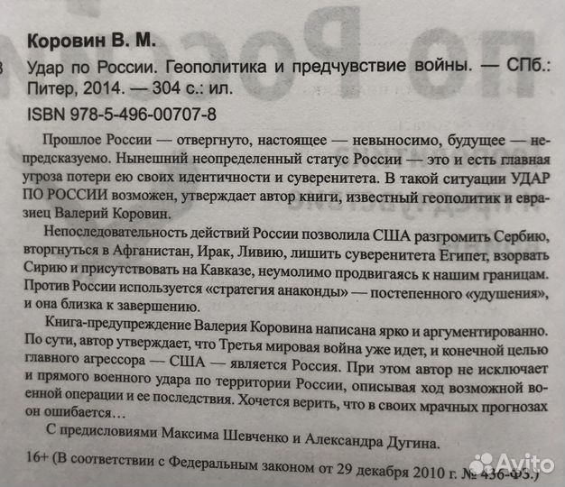 Валерий Коровин. Удар по России. 2014