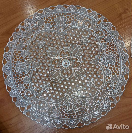 Салфетка ажурная, 6 штук