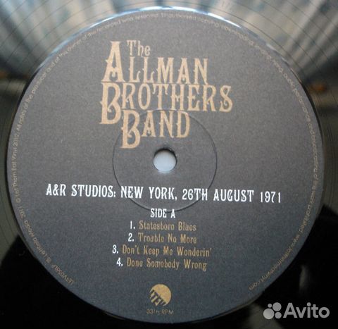 The Allman Brothers Band / A&R Studios: New York