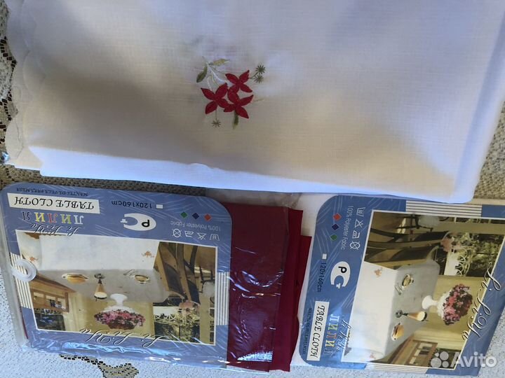 Комплект столового белья лен и хлопок