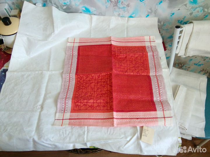 Салфетка льняная. СССР. Винтаж