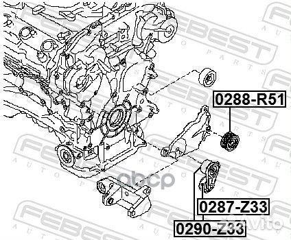 Натяжитель ремня приводного nissan/infiniti 3.5