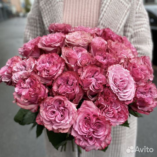 Пионовидные розы букет цветы доставка