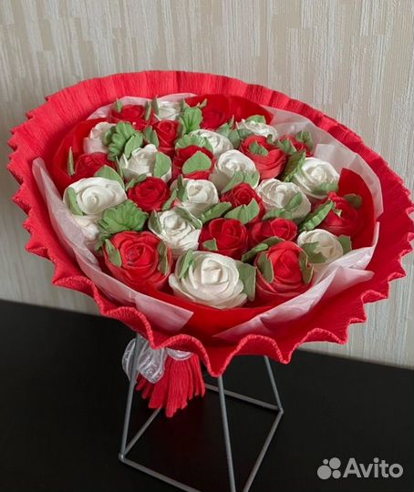 Сладкие букеты из зефира