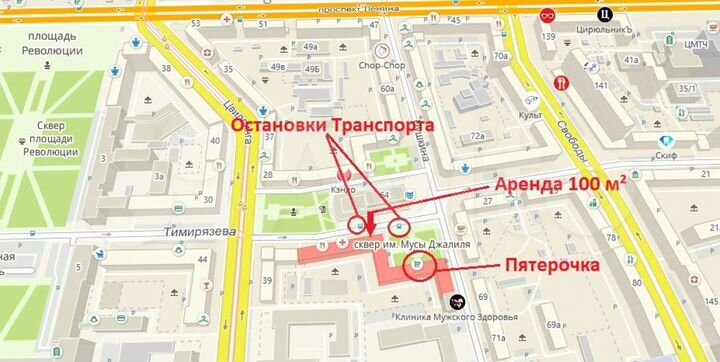 Сдам торговое помещение, 100 м²