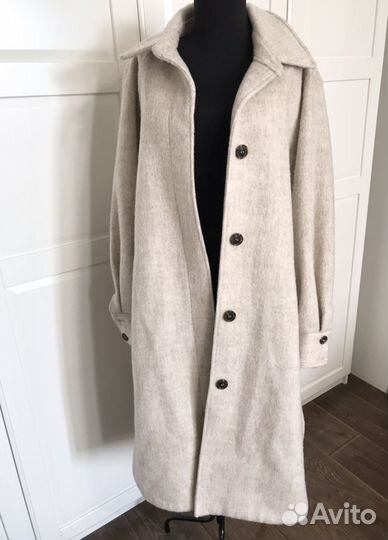 Пальто женское hm р 46 48 демисезонное шерстяное