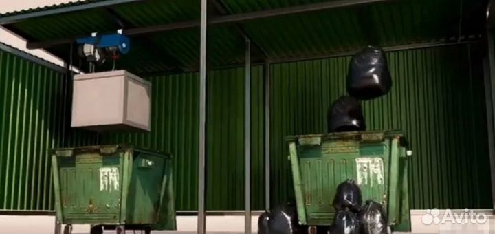 Пресс площадка для мусора