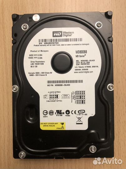 Жесткий диск WD Western Digital 80 GB