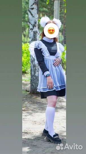 Школьная форма (платье+фартук)
