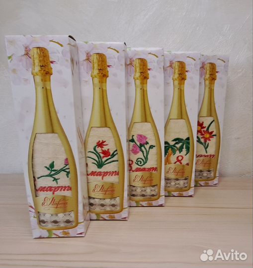 Набор кухонных полотенец в виде бутылок Ваф-хл 8м