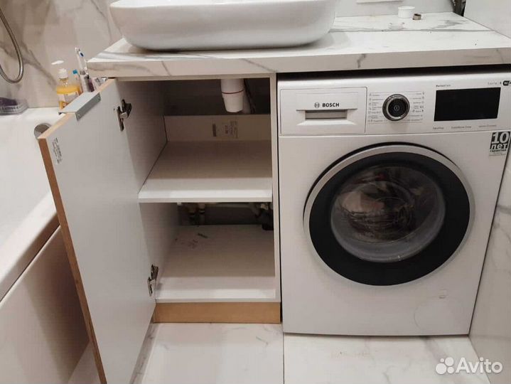 Тумба с раковиной для ванной под стиральную машину