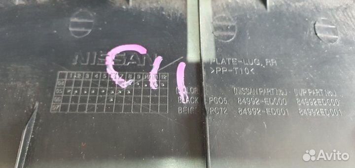 Обшивка багажника задняя Nissan Tiida JC11 MR18