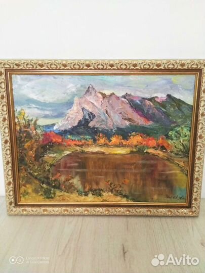 Картина маслом Горный пейзаж. 35 на 45