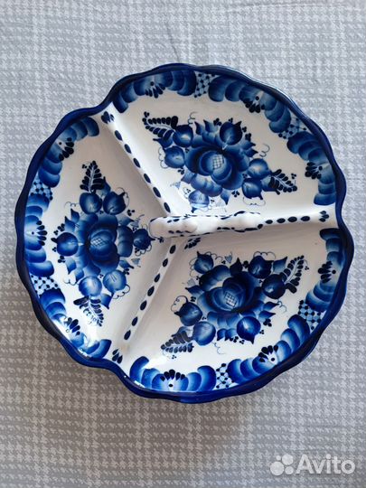 Блюдо сервировочное гжель