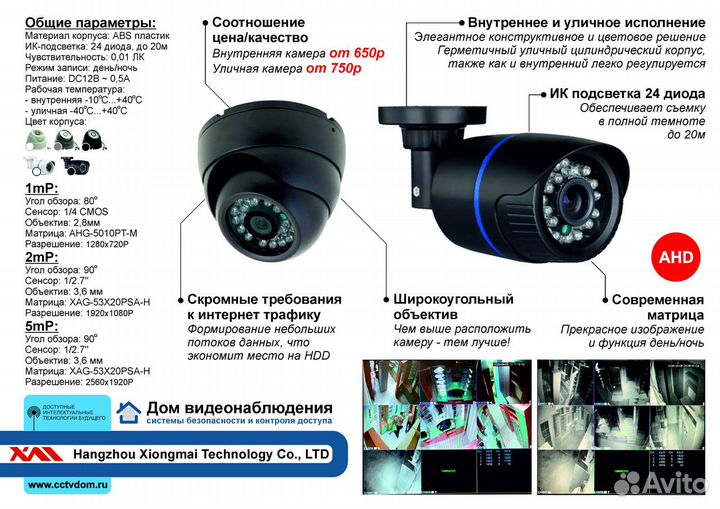 Комплект видеонаблюдения (KIT12AHD100W5MP)