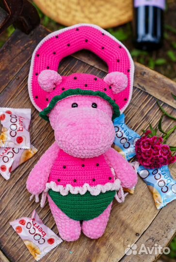 Мягкая игрушка бегемот