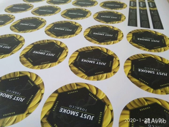 Печать наклеек, стикеров, этикеток