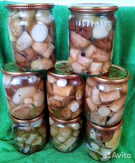 Грибы маринованные подберезовики