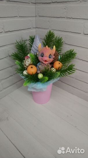 Новогодний букет из мыла