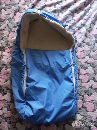 Зимний конверт в коляску на овчине