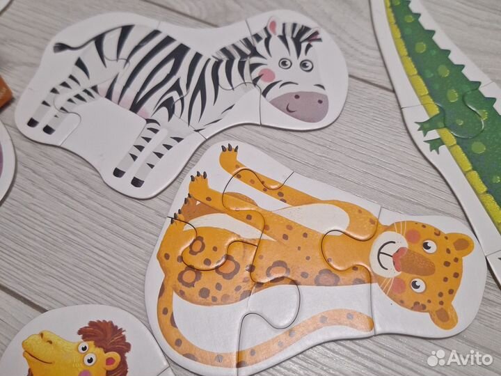 Iq пазлы Африка 34 детали, деревянные пазлы