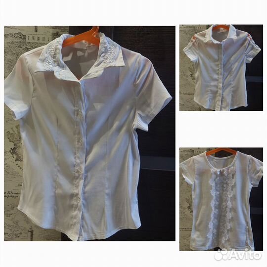 Блузки для школы на девочку размер 128-134