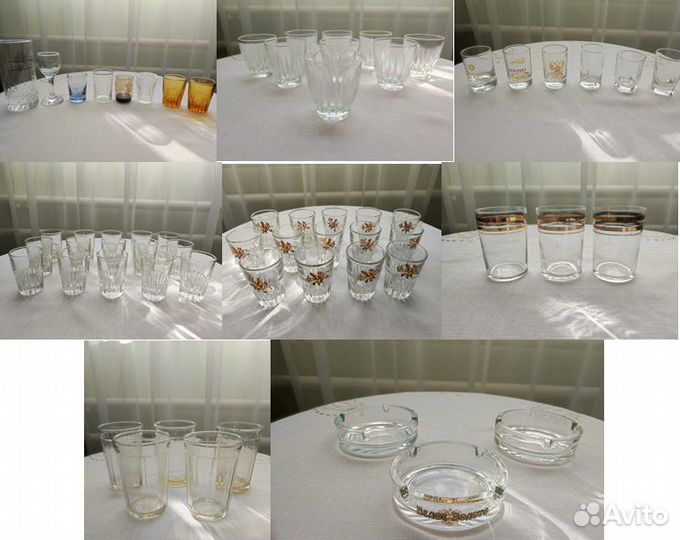 Рюмки, стопки, гранёные стаканы СССР