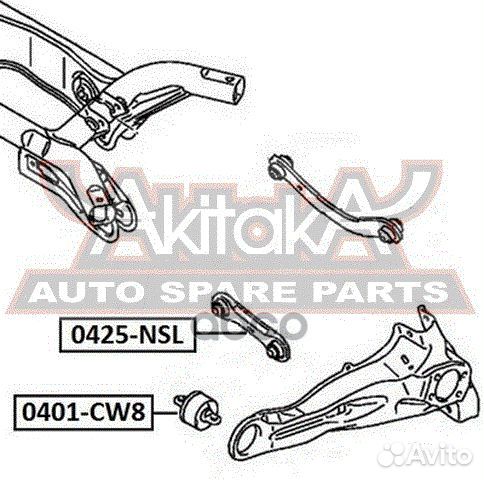 Сайлентблок продольного рычага подвески ушастый