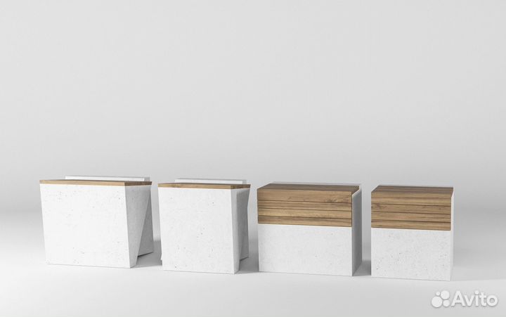 Бетонная скамейка