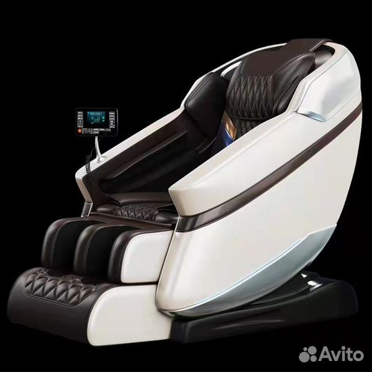 Массажное кресло 616 бело-коричневый