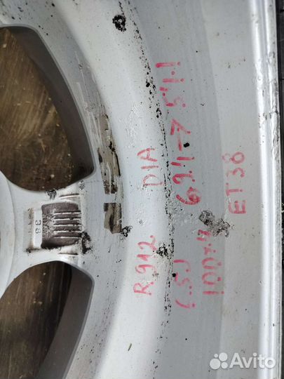 Литые диски r15 4x100 ET38