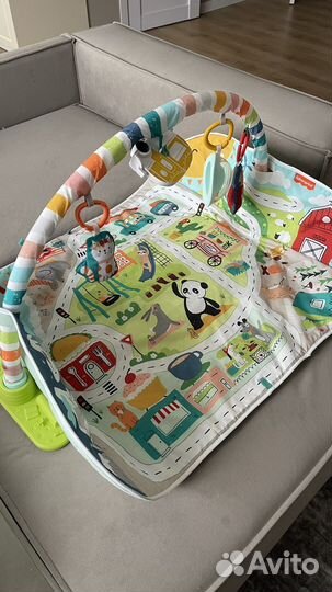 Коврик развивающий детский с дугой fisher&price