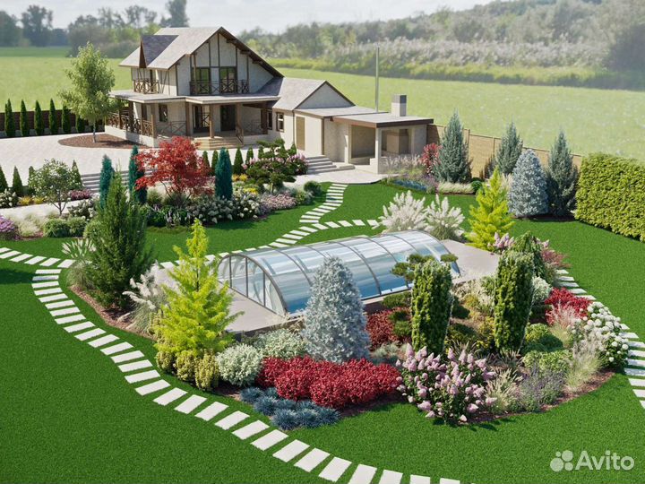 Ландшафтный дизайн. Проект бесплатно