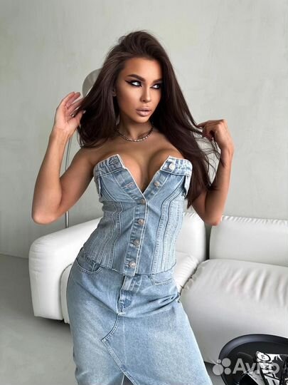 Джинсовый топ женский