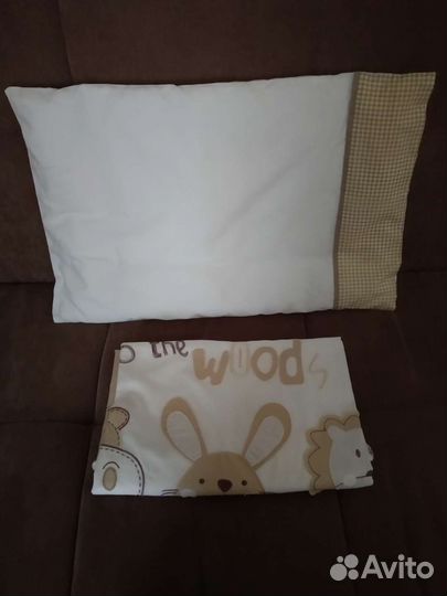 Пододеяльник 2 штуки, подушка с навлочкой