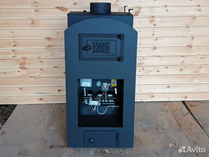 Печь для бани с одогревом предбанника