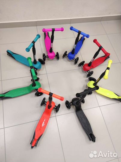 Самокаты трёхколёсные детские новые