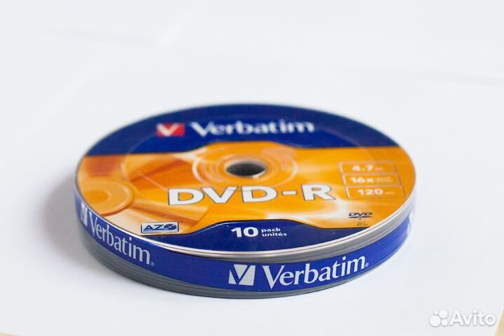 DVD диски Verbatim 4.7Gb 16x, в термопленке, 10 шт