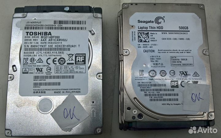 Жесткие диски/HDD 500 Гб 2.5