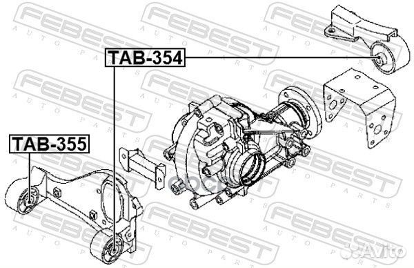 Сайлентблок подушки дифференциала TAB-354 Febest