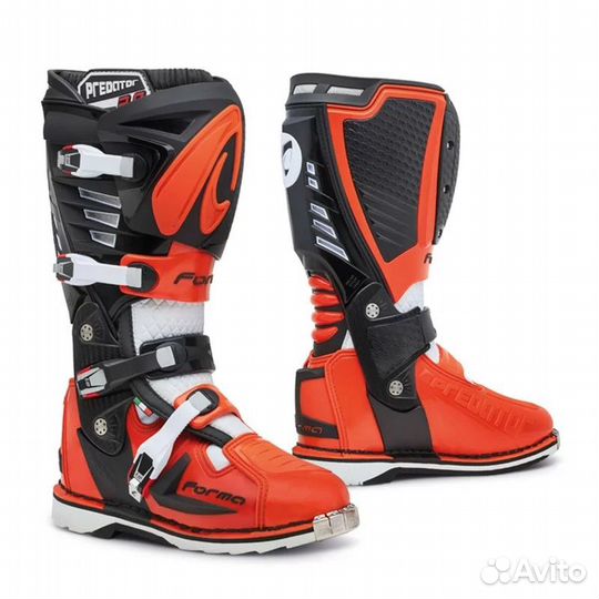 Мотоботы Forma Predator-2,0 black-orange-white