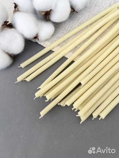 Свечи восковые белые